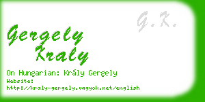 gergely kraly business card