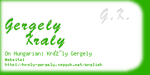 gergely kraly business card